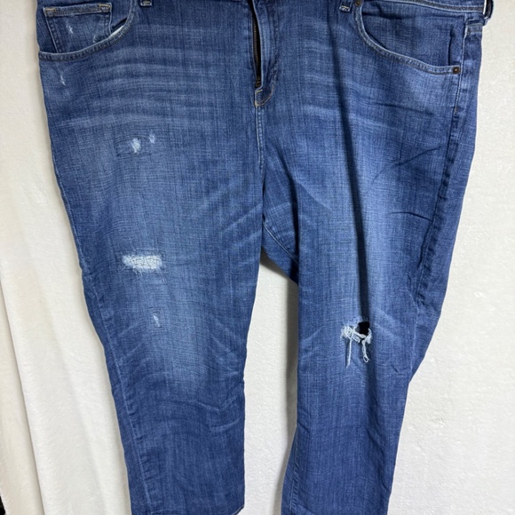 Lucky Brand Women's Jeans Plus 24W Reese Boyfriend Blue- Stretch, Distressed - Picture 2 of 10